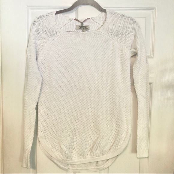 PROPAGANDA White Waffle Pullover Sweater - Picture 2 of 6